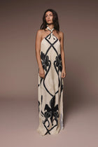 VESTIDO FILOSOFIA DEL ARTE IVORY NEGRO