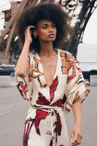 VESTIDO LÍRICA IVORY BURGUNDY