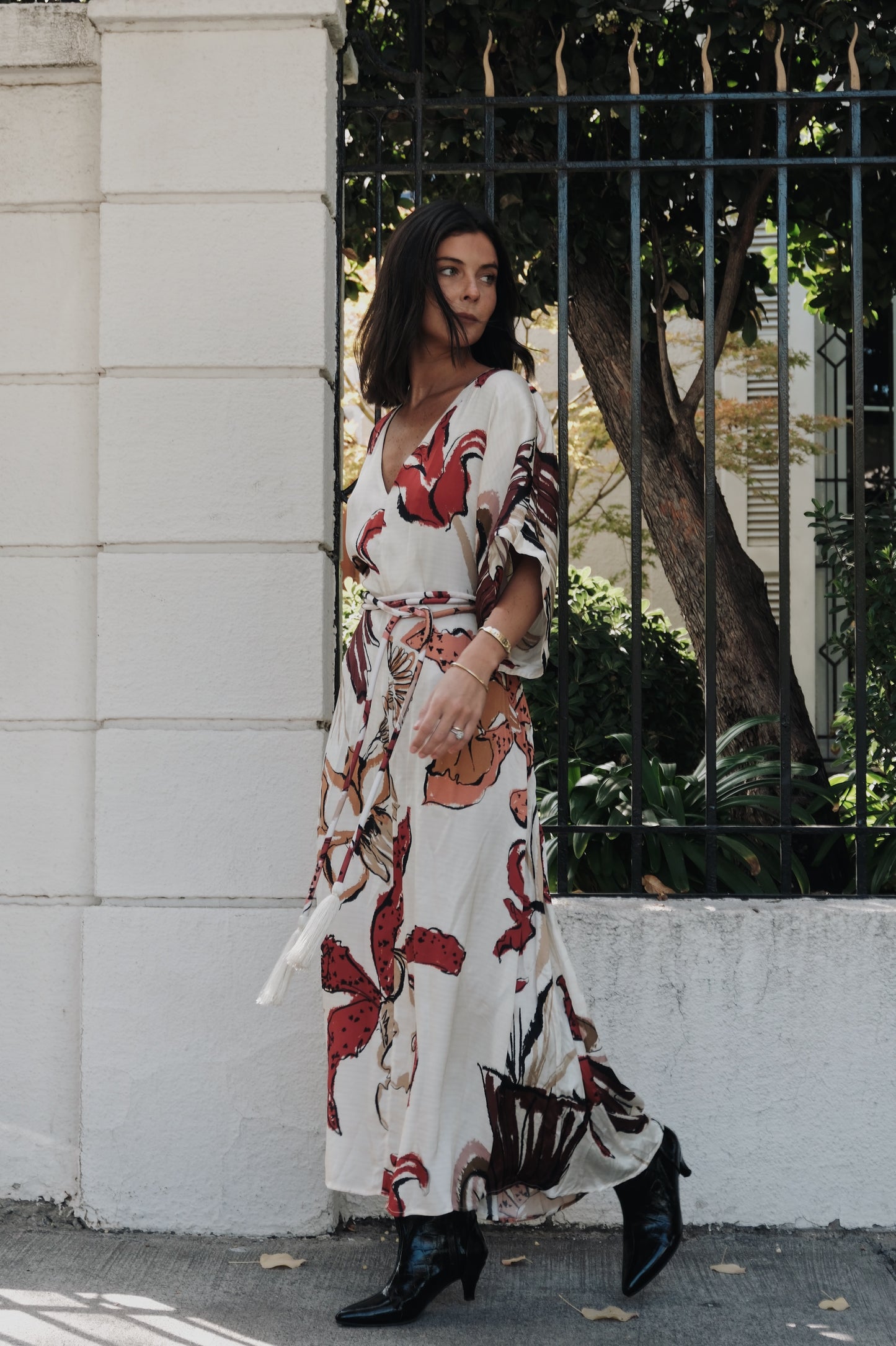 VESTIDO LÍRICA IVORY BURGUNDY