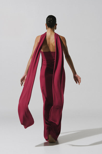 VESTIDO ATHENA CABERNET BAOBAB