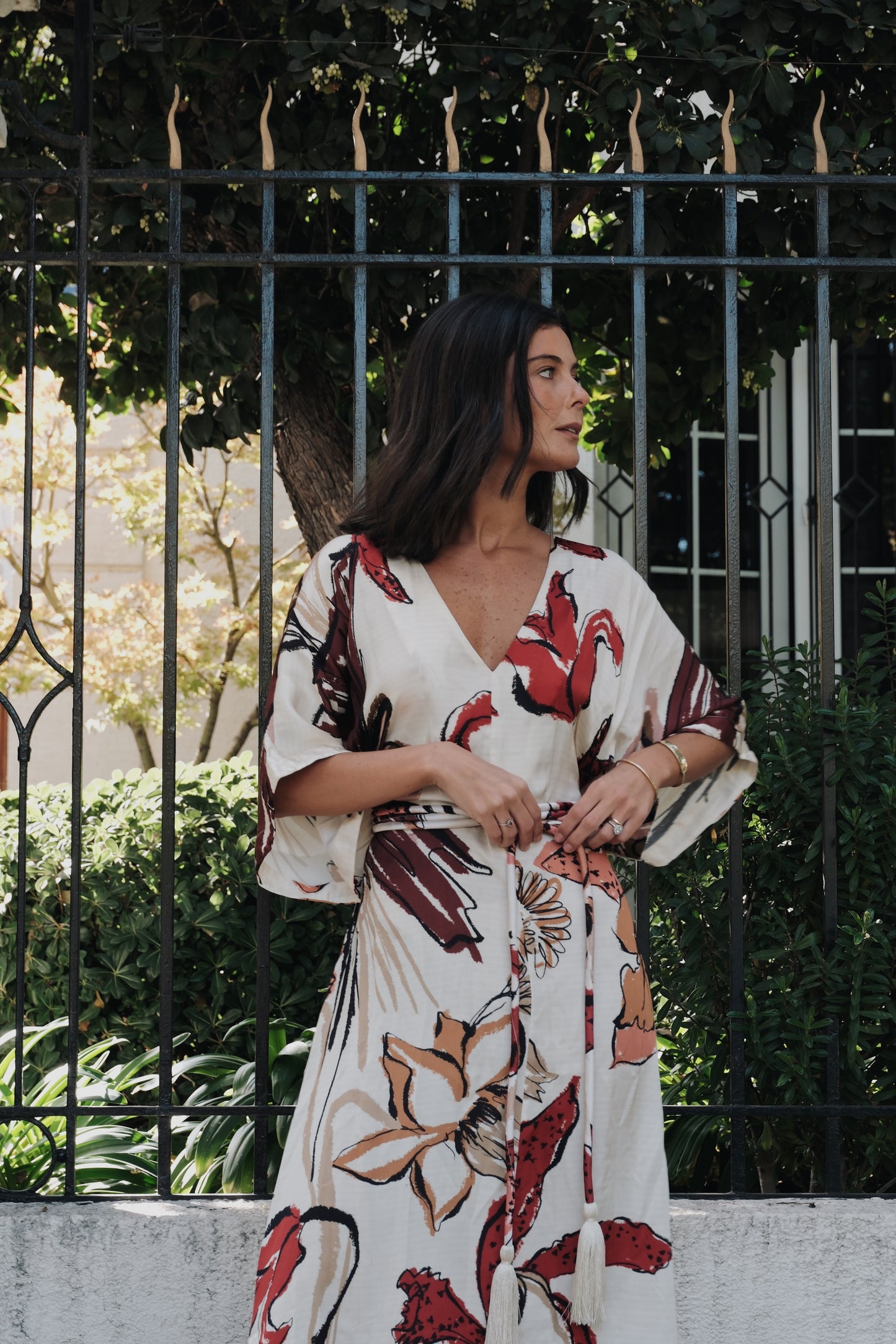 VESTIDO LÍRICA IVORY BURGUNDY