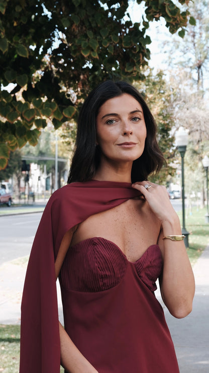 VESTIDO ATHENA CABERNET BAOBAB