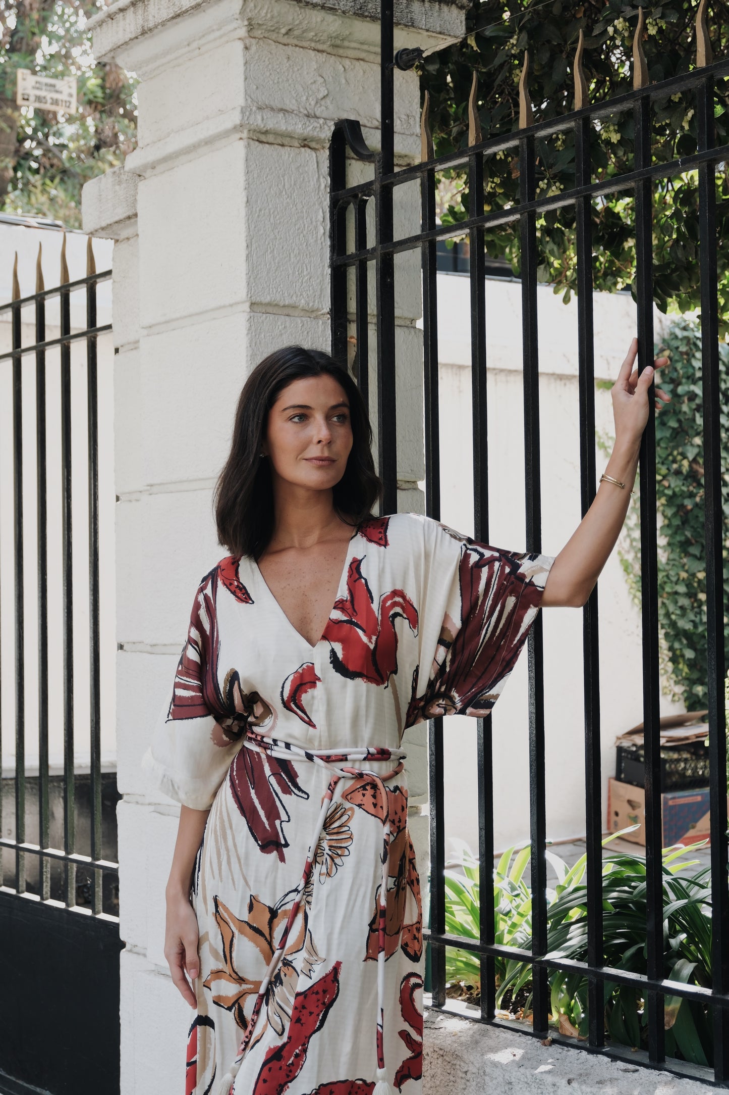 VESTIDO LÍRICA IVORY BURGUNDY