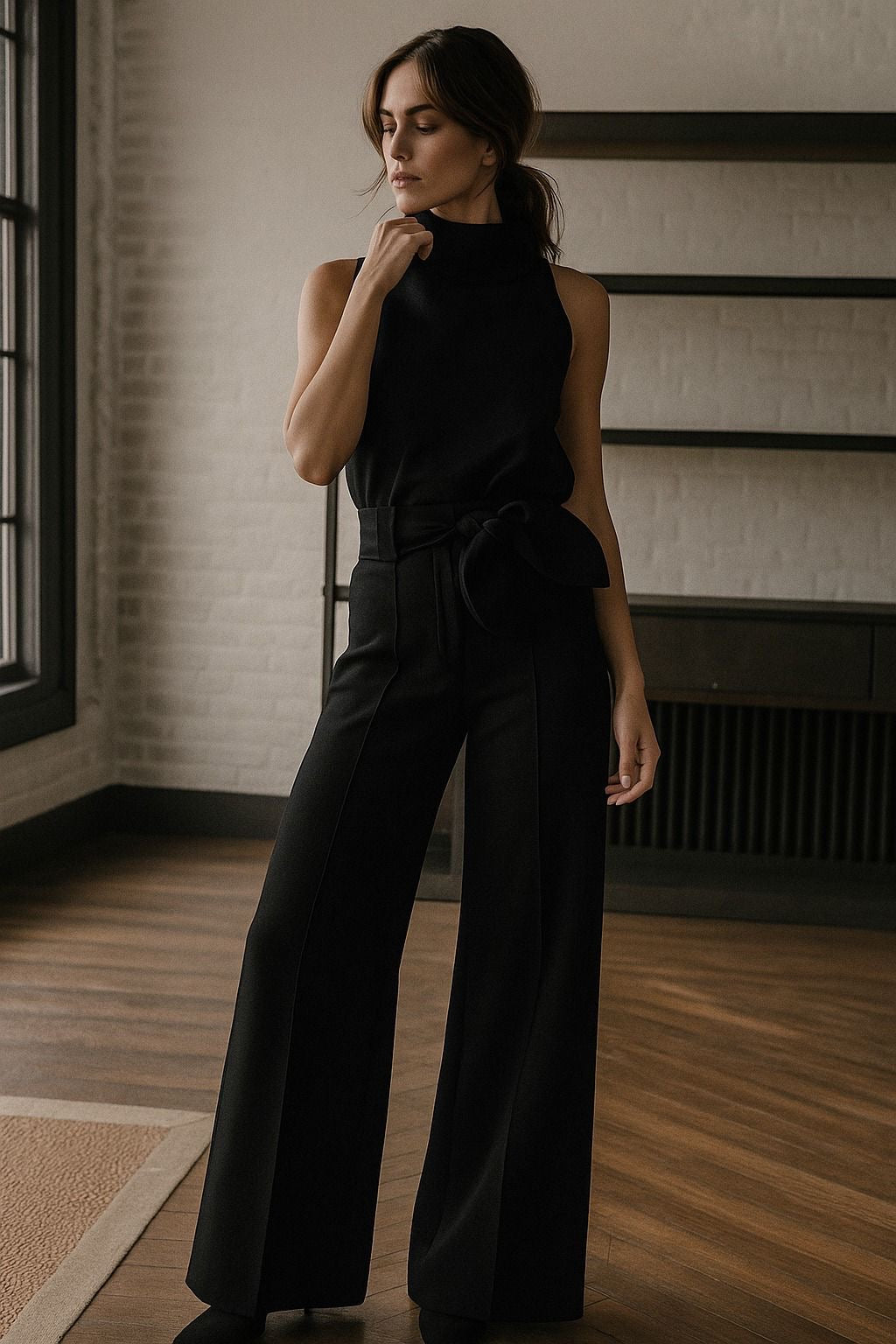 BLUSA NOCHE DE LIRIOS NEGRO