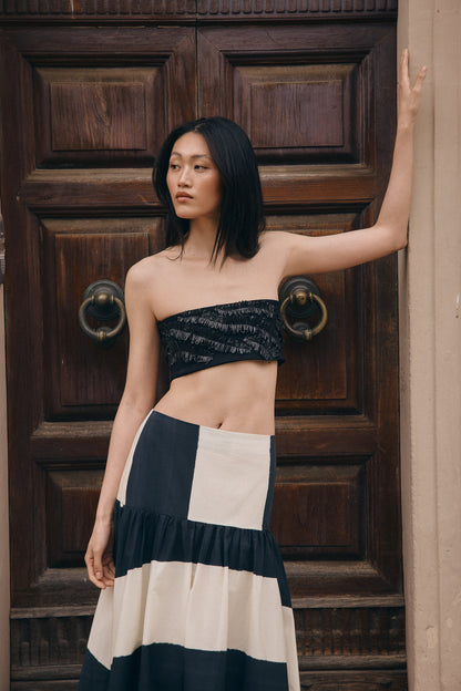 FALDA JANELLE NEGRO NATURAL