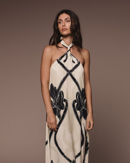 VESTIDO FILOSOFIA DEL ARTE IVORY NEGRO